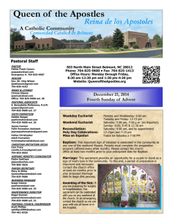 Queen of the Apostles - E-churchbulletins.com