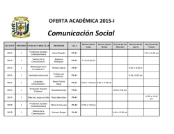 Comunicación Social 2015 I