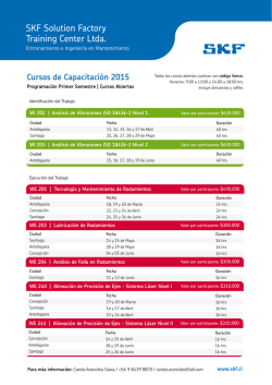 Listado Capacitaciones 2015 SKF Chilena - SKF.com