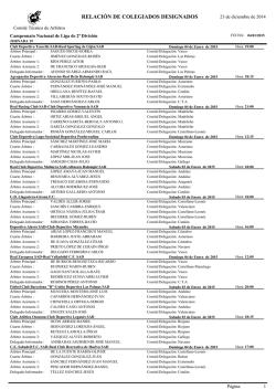 Designaciones arbitrales, Segunda Divisi&oacute;n, Jornada 19