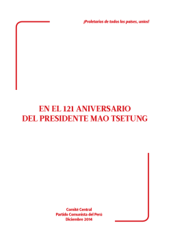 en el 121 aniversario del presidente mao tsetung - Bandera Roja