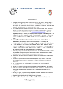 Reglamento de la II San Silvestre de Colmenarejo - Ayuntamiento