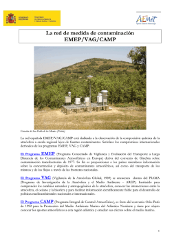 La red de medida de contaminación EMEP / VAG / CAMP