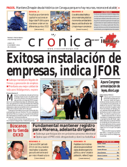 Versi&oacute;n Impresa - La Cr&oacute;nica de Hoy en Hidalgo