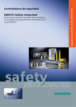 Controladores de seguridad SIMATIC Safety Integrated - Siemens