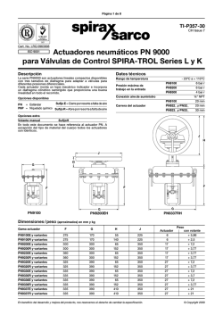 Actuadores neumáticos PN 9000 para SPIRA-TROL Series L y K