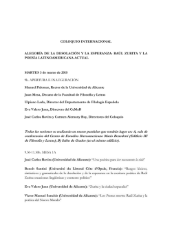 Programa provisional - Departamento de Filología Española