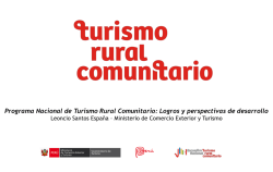 21 Programa Nacional de Turismo Rural Comunitario logros y