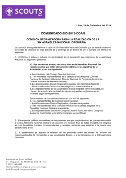 COMUNICADO 003-2015-COAN - Scouts del Perú