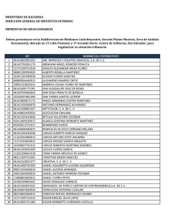 Imprentas no seleccionables - Ministerio de Hacienda