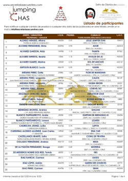 Listado de participantes - Ecuestre Online