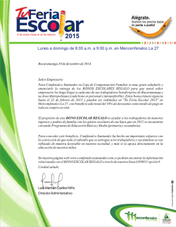 Feria Escolar Bono - Comfenalco Santander