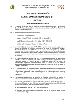 reglamento general enero 2015 - Universidad Nacional del Altiplano