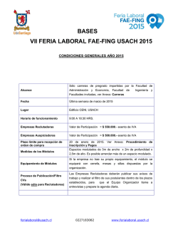 BASES VII FERIA LABORAL FAE-FING USACH 2015