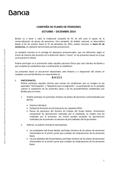 Bases Notariales de Obsequios en Planes de Pensiones - Bankia