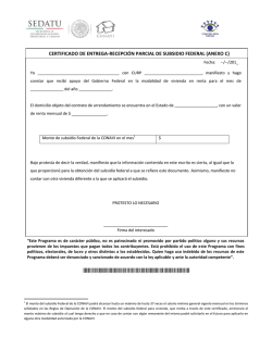 certificado de entrega-recepci&oacute;n parcial de subsidio federal (anexo c)