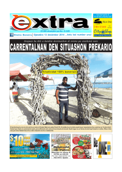 CARRENTALNAN DEN SITUASHON PREKARIO - Extra Bonaire