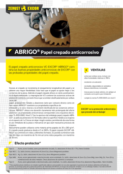 ABRIGO Papel crepado - Excor
