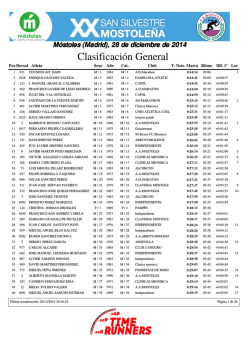(Clasificaci\363n General) - Federación de Atletismo de Madrid