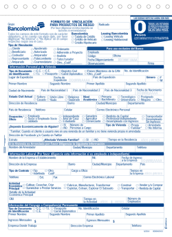 Formato de Vinculación para Productos de Riesgo - Bancolombia
