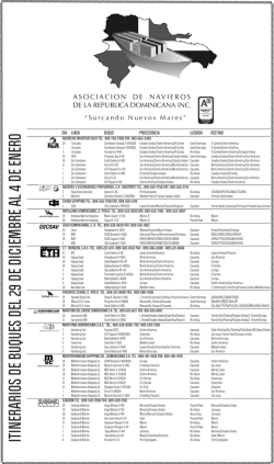 Semana del 29 de diciembre al 4 de enero