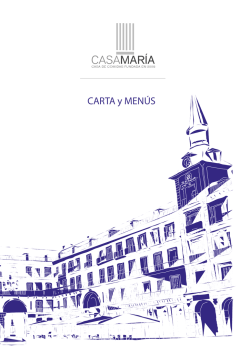 CARTA y MEN&Uacute;S - Casa Mar&iacute;a