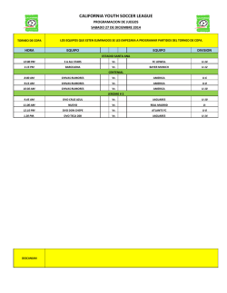 CALIFORNIA YOUTH SOCCER LEAGUE