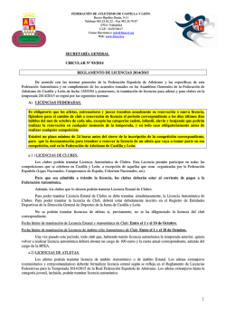 SECRETAR&Iacute;A GENERAL CIRCULAR N&ordm; 93/2014
