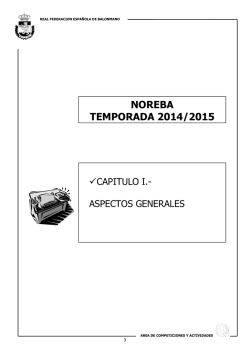 NOREBA TEMPORADA 2014/2015