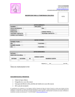 C.D.E.G.R.NUSAN INSCRIPCION PARA LA TEMPORADA 2014/2015