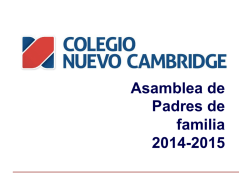 Asamblea de Padres de familia 2014-2015