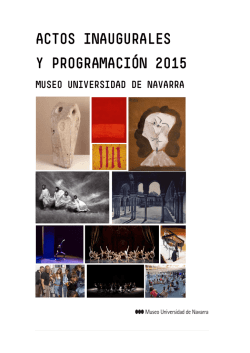 ACTOS INAUGURALES Y PROGRAMACIÓN 2015