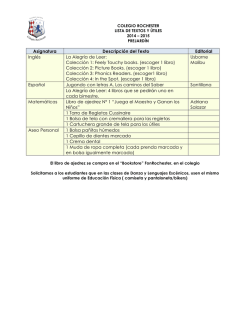 Lista de textos y útiles