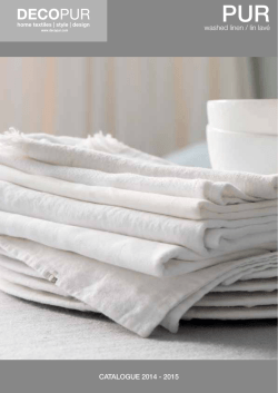 CATALOGUE 2014 - 2015 washed linen / lin lavé