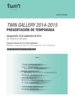 TWIN GALLERY 2014-2015