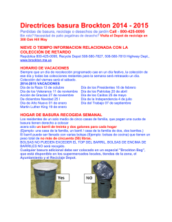 Directrices basura Brockton 2014