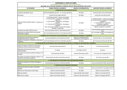 Calendario Acad&eacute;mico 2015 - Universidad La Gran Colombia