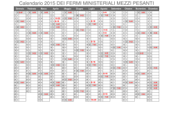 Calendario 2015 DEI FERMI MINISTERIALI MEZZI