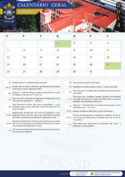 calend&aacute;rio completo - PUC-SP