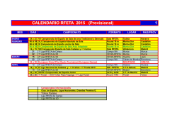 1 CALENDARIO RFETA 2015 (Provisional)