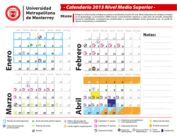 Calendario 2015 Nivel Medio Superior