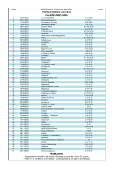 CALENDARIO 2015 - Trofeo Podistico Lucchese