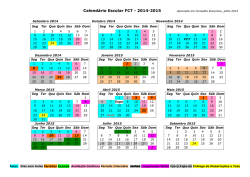 Calend&aacute;rio Escolar FCT - 2014-2015