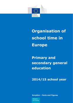 Organisation of school time in Europe: Primary and