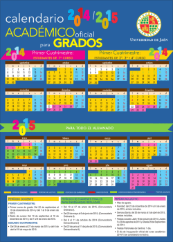 Calendario Académico 2014/2015