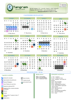 calendario 2015 - Escola Tangram