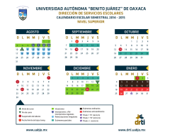Calendario - Universidad Autónoma "Benito Juárez" de Oaxaca
