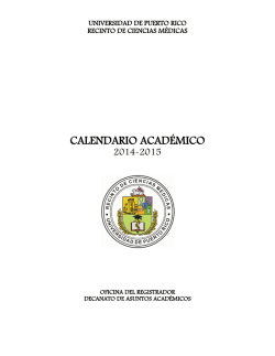 Calendario Académico - Próximo (2014-2015)