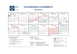 CALENDARIO ACADÉMICO 2014-2015 póster