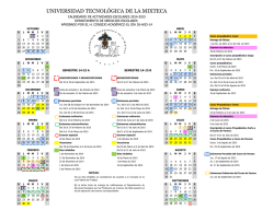 Calendario Escolar Ciclo 2014-2015